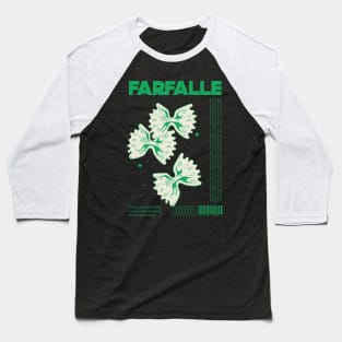 Farfalle pasta italian food vintage retro style Baseball T-Shirt